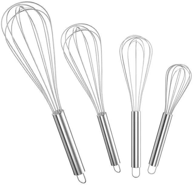 mirenko 4er set schneebesen edelstahl
