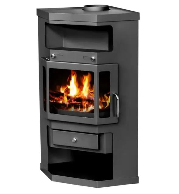 VICTORIA-05 EEK A Eck-Kaminofen 9.0 kW, Grau