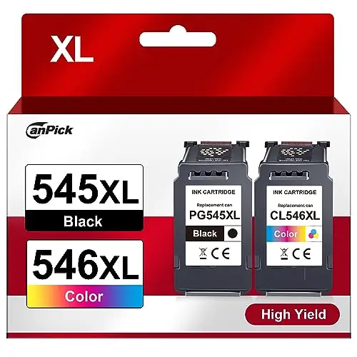 PG 545 CL 546 XL PG-545XL CL-546XL Multipack Ersatz für Canon Druckerpatrone 545 546 XL für Pixma MX495 TR4550 TR4551 MG2550s MG2555s TS3150 TS3151 TS3350 MG3050 MG3051 (1 Schwarz 1 Farbe)