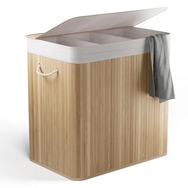 newhabitat bambus wäschekorb 3 fächer