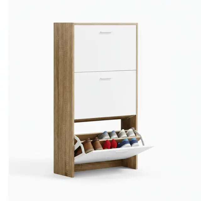 catavana schuhschrank schmal 3 fächer