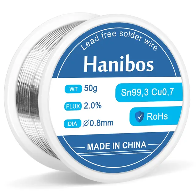 hanibos lötdraht 0,8mm 50g kolophonium