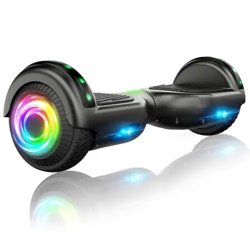 SISIGAD Hoverboard 6,5 Zoll Overboard, Hover Scooter Board All Terrain, Bluetooth und LED Selbst-balancierendes elektrisches Hoverboard für Kinder und Erwachsene