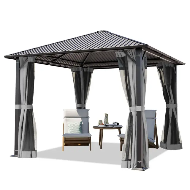 TOOLPORT 3x3m Gartenpavillon mit Stahldach