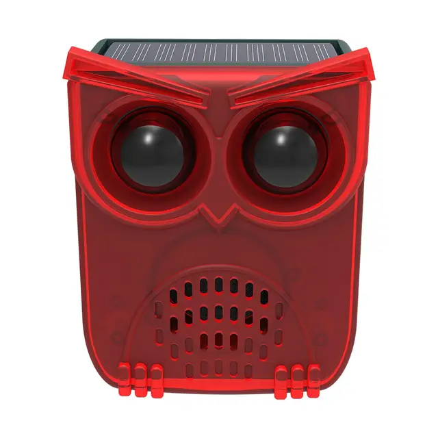 Solar Bewegungsmelder Alarm mit 13Sounds,KINGCOO 129db Geräuschmacher Schussgeräuschen Hundegebell Sound LED Rot Warnung Sicherheits Strobe Licht für Außen Einfahrt Farm Yard Orchard Scheun (1PC)