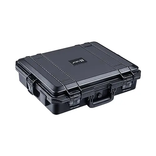 Lykus HC-4610 Wasserdicht Koffer mit Schaumstoff, Innengröße 46x36x13 cm, geeignet für Kamera, Laptop, elektronische Geräte und mehr