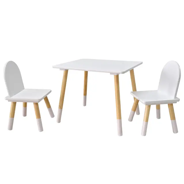 asweets kindertisch mit 2 stühlen holz