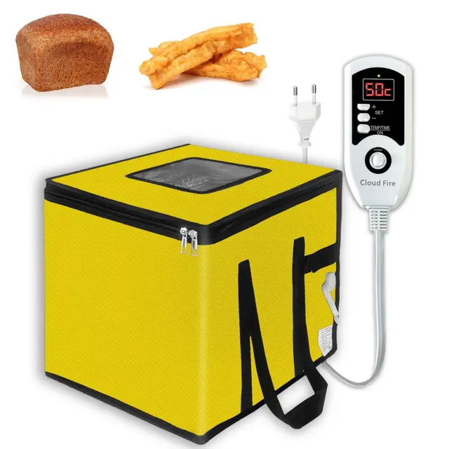 Cloud Fire Dough Proofing Box 150W Heizplatte mit Temperatursteuerung und Faltfunktion – Gärbox für Brotteig, Sauerteig, Joghurt, Natto und mehr für Hobbybäcker und Fermentation zuhause