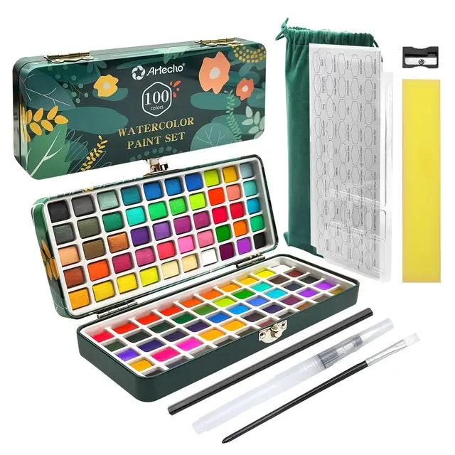 artecho 100 farben aquarellfarben set