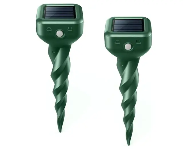 Solar Maulwurf Vertreiber & Maulwurfschreck - Solarbetrieben Wühlmaus Vertreiber für Garten, Rasen, Hof, Bauernhof