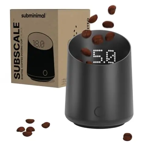 Subminimal Kaffevåg SubScale | Precision Kaffevåg för Espresso & Pour-Over | Kompakt Digital Vågsensor med Direkt Respons | Minimalistisk Design för Barista & Kaffeälskare