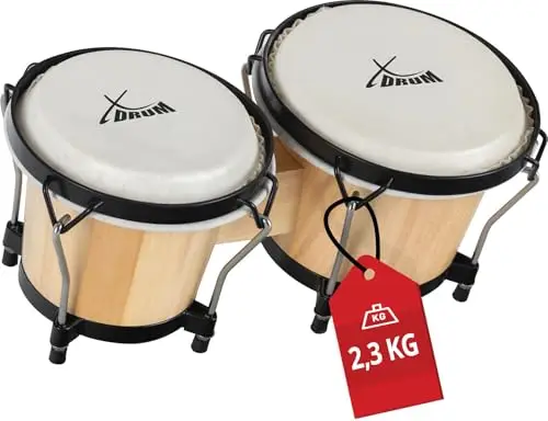 xdrum bongos club 6 7 natur stimmbar