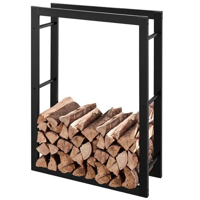 RANSENERS Kaminholzregal 80x27x115cm (mehr Größen), Robustes & Rostfreies Brennholzregal für Innen und Außen