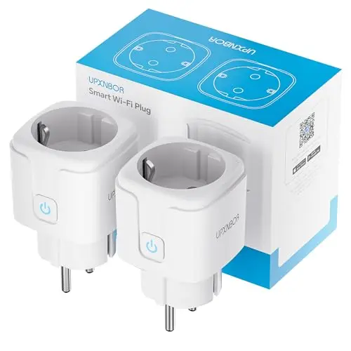 Smart Steckdose, 16A Smart Home WLAN Steckdose mit Strommessung, Alexa Steckdose Funktioniert mit Alexa, Google Home, Timer & APP Fernzugriff, Kein Hub notwendig, Nur 2.4GHz WiFi (2er Pack)