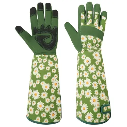 ainiv gartenhandschuhe dornenfest grün m