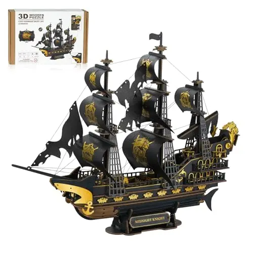 WEBYEARO Piratenschiff Holz-Puzzle