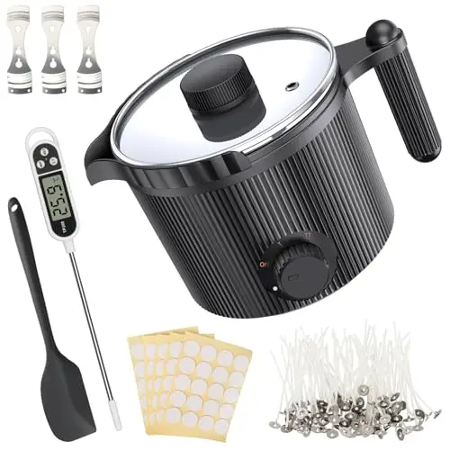 venpow wachsschmelztopf kerzengieß-set
