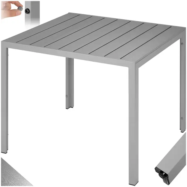 tectake gartentisch aluminium holz