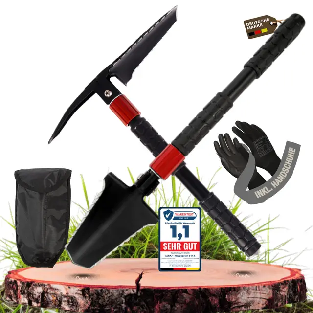 alba.j klappspaten 9-in-1 survival