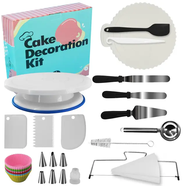 chumix drehbare tortenplatte 28 cm set