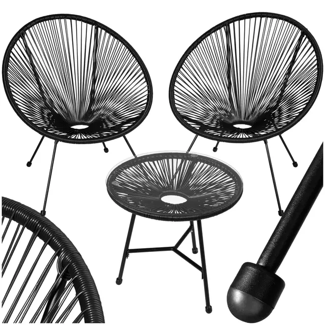 tectake acapulco gartenstuhl set 2