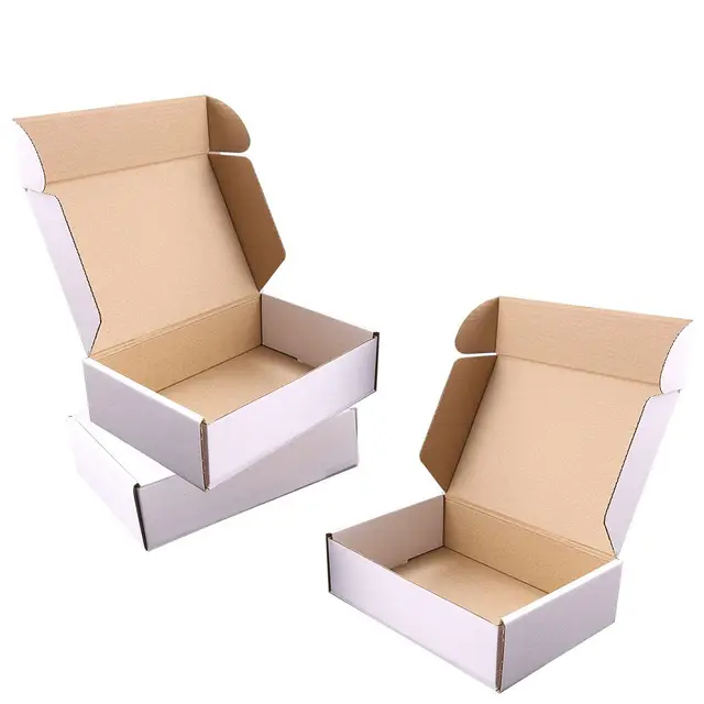 Shipping Boxes,Versandkartons mit exquisitem Siegeletikett. Geeignete E-Commerce-Verpackung, Versandverpackung. (9"x6"x4" 10Pcs-White)