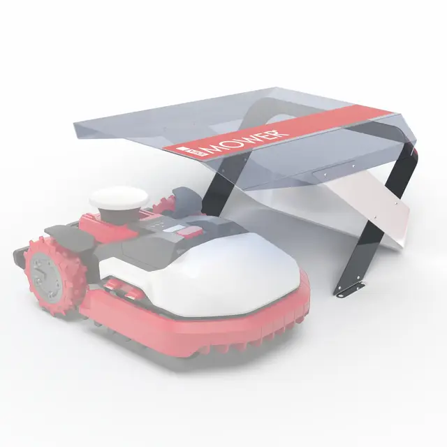Mobius Mähroboter Garage kompatibel mit Kress RTKn für Rasenflächen über 10000m² - Schutz mit transparentem Dach UV Tastaturzugang, unabhängige Installation