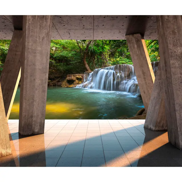 murando - Fototapete Premium-Vlies Wasserfall Vlies Tapeten Wandtapete XXL Moderne Wanddeko Design Wand Dekoration Wohnzimmer Schlafzimmer Büro Flur Natur Landschaft