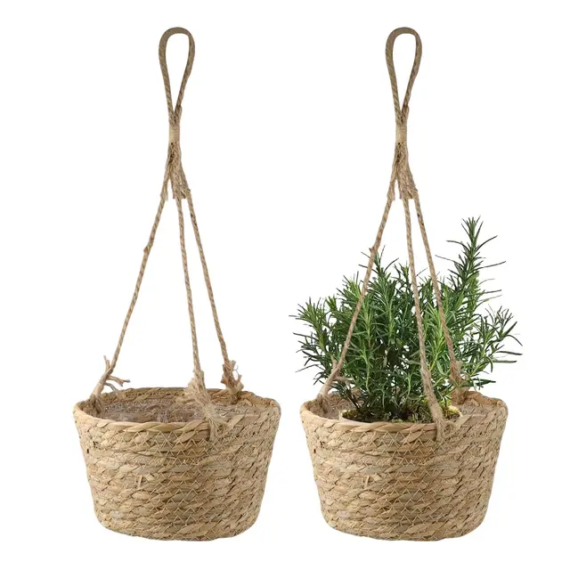 chengckj 2er seagrass blumenampel 20cm