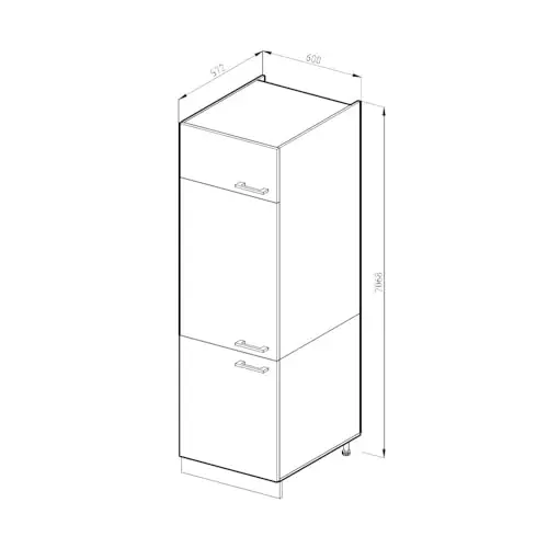 vicco r-line kühlumbauschrank 60 cm