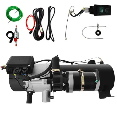 12V 10KW Wasser-Standheizung Diesel, Hydronic Kühlmittelheizung Komplettset, Motorvorwärmer für LKW, Bus, Wohnmobil & Boot (12V 10KW)