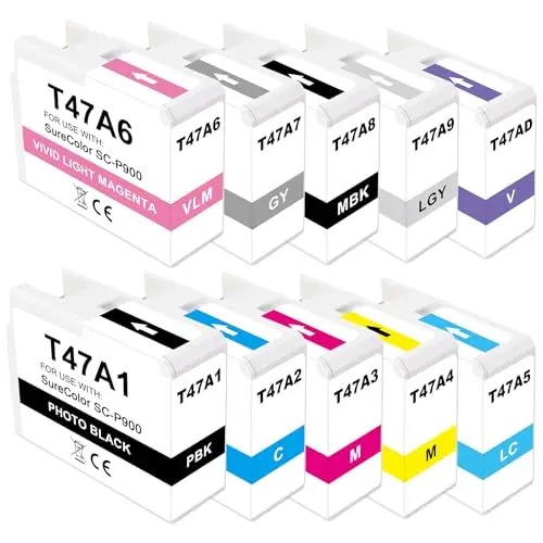T47A Pigment Tinte Kompatibel mit EPS SC-P900 (10 Pack)