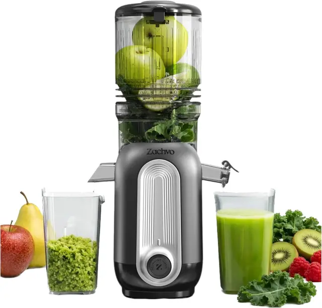 Entsafter Gemüse und Obst Testsieger – Slow Juicer mit 130 mm Extra Breitem Einfüllschacht, Kaltpress-Technologie (300 W), Hohe Saftausbeute, Leise & Einfach zu Reinigen