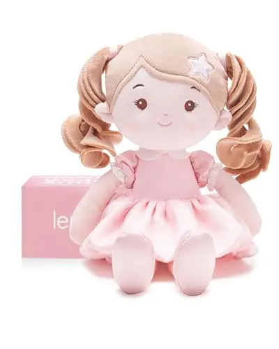 LeyaDoll Weiche Stoffpuppe (32cm), Geburtstags- & Taufgeschenk für Mädchen – Liebevolles Baby Spielzeug 0–3 Jahre – Mein erster Schutzengel –Starlet