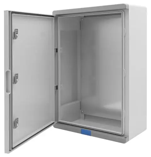 BOXEXPERT Schaltschrank außen IP67 ABS Kunststoff 600x400x200mm (Serie Fleet Pro) wasserdicht (bis 1m Tiefe) Verteilerkasten Industriegehäuse Leergehäuse Stromkasten grau