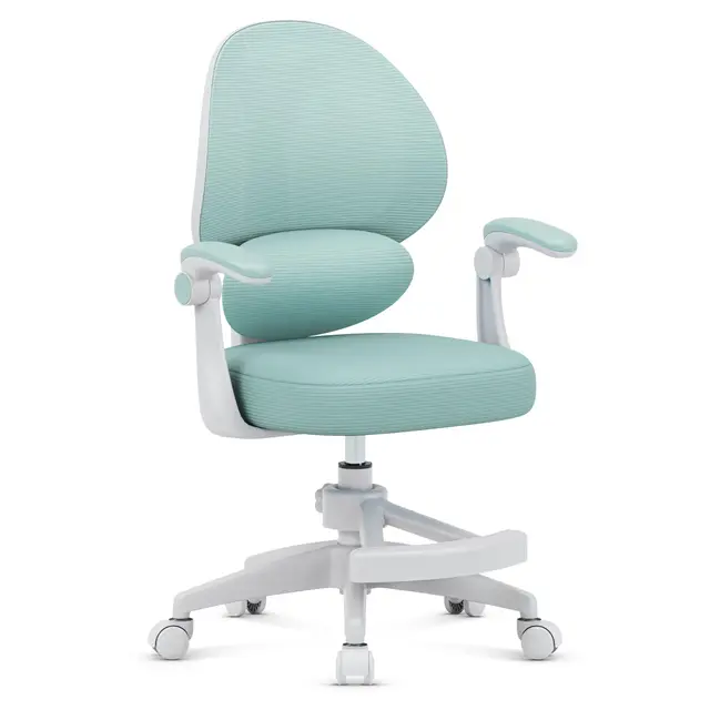 MARK ADLER Junior 4.5 Schreibtischstuhl Kinder – Ergonomischer Kinderschreibtischstuhl – Mit Fußstütze – Höhenverstellbar 80–150 cm – Drehstuhl mit 360° Rotation – Mitwachsendes Design - Mint