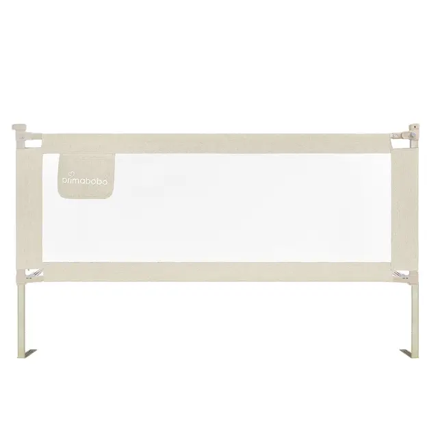 Primabobo Bettgitter 160 cm Beige – Rausfallschutz Kinderbett, Sicheres Bettgitter Kinder, Einfache Montage, Stabiler Bettschutz