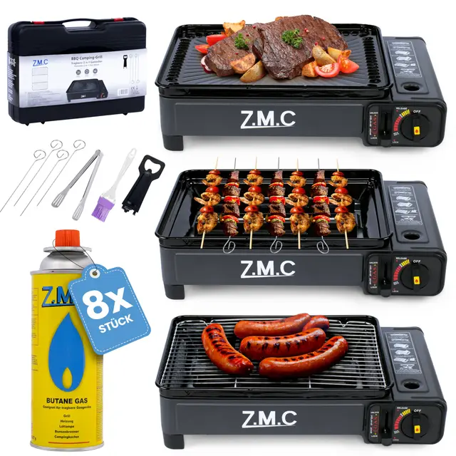 zmc 2in1 gasgrill und campingkocher
