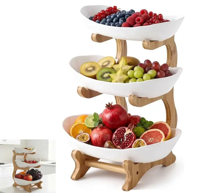 zbozzba obst-etagere 3-stöckig weiß mit