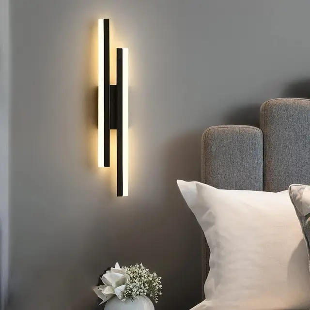 riserva wandleuchte led schwarz 16w