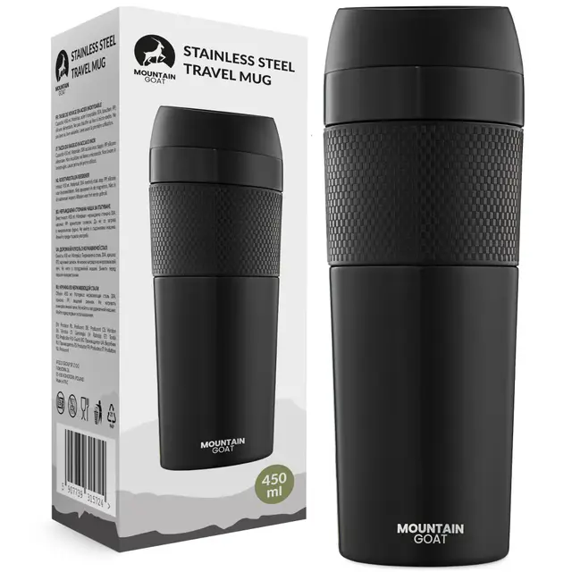 Mountain Goat Thermobecher 450ml Schwarz