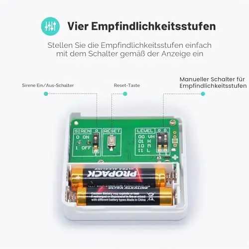 THIRDREALITY Zigbee Vibrationssensor mit lautem 110 dB Alarm, Zigbee Hub erforderlich, Erstellen von Routinen, funktioniert mit Home Assistant und Echo-Geräten mit integriertem Zigbee-Hub
