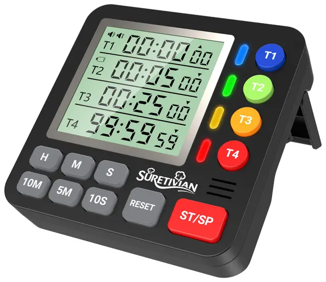 suretivian 4-kanal küchentimer