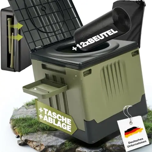 glampmania klappbare campingtoilette