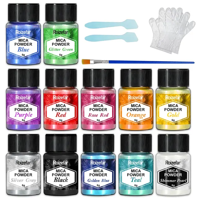 roizefar mica pulverset 12 farben