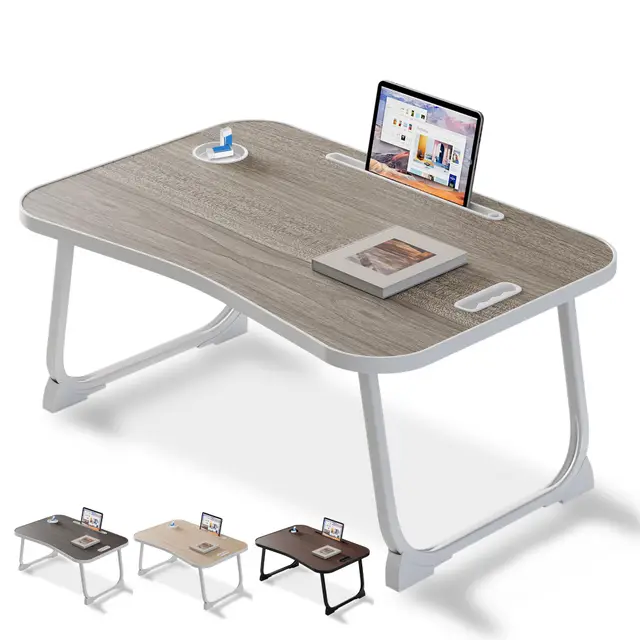 weiqile laptop bett tisch metall grau
