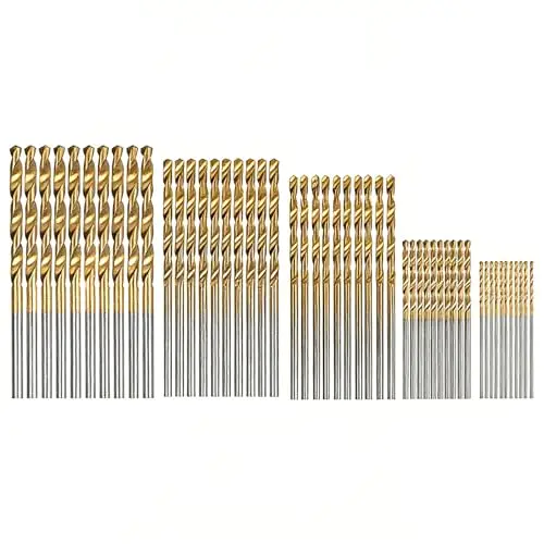 50 Stück HSS Bohrer, Spiralbohrer Metall, HSS Bohrer set 1-3mm für Holz, Metall, Kunststoff