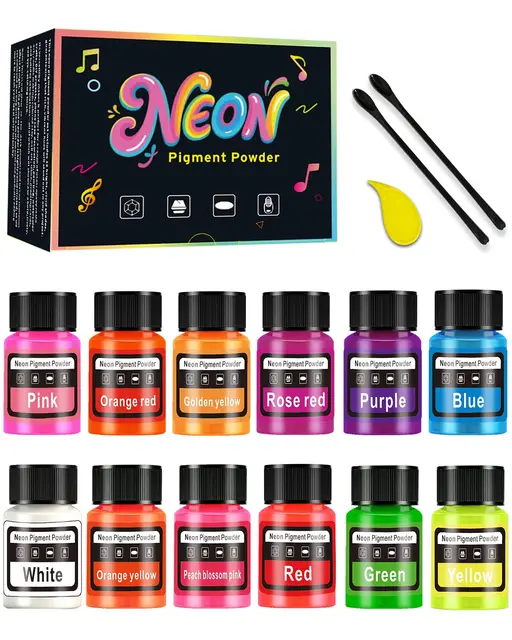 luckymica neon mica pulver 12 farben