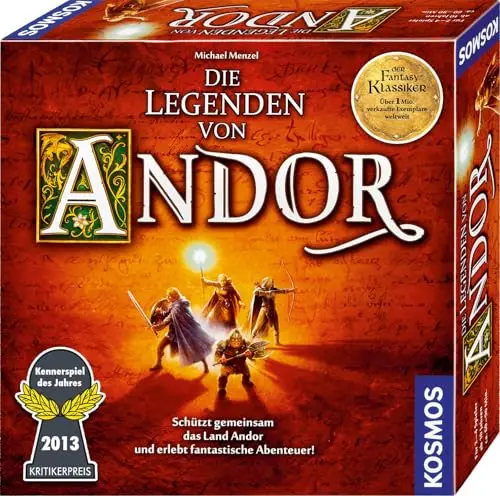 KOSMOS 691745 Die Legenden von Andor - Das Grundspiel, Der Fantasy-Klassiker, Kennerspiel des Jahres 2013, kooperatives Fantasy-Brettspiel ab 10 Jahren