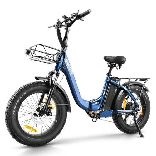 HANEVEAR Elektrofahrrad E Bike Klapprad mit 24Ah/48V Lithium-Akku | bis zu 140km, Fatbike Ebike mit Hydraulische Bremse, 250W 65Nm Heckmotor, Elektrofahrrad für Erwachsene